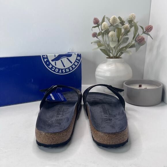 Birkenstock Madrid BS Birko Flur Sandal Metallic Stone Black Men 10/EU 43 NWB main image 7